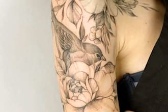 draw custom unique tattoo design for you