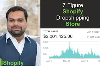create a 7 figure shopify dropshipping store or shopify website