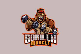 design gorilla logo with unlimited revision