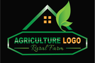 create a natural irrigation agriculture and farm logo design