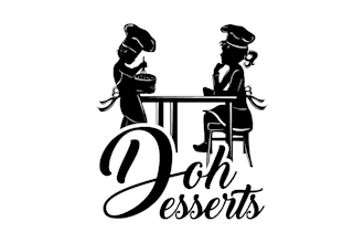 do good looking desserts logo with original concept