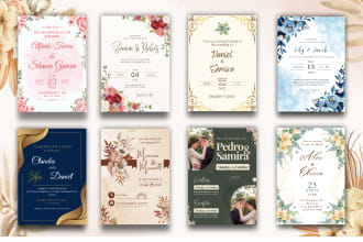 design attractive wedding invitation card for you