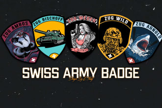design swiss army badges