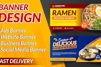 make a banner design for your product promotion