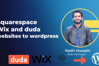 convert squarespace, wix, and duda websites to wordpress
