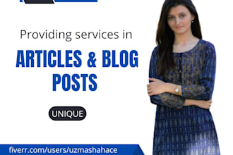 write various articles and blog posts