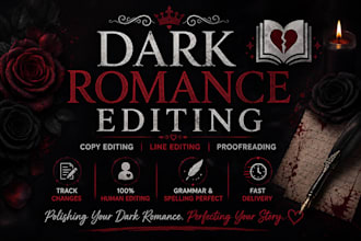 do proofreading of your dark romance novel