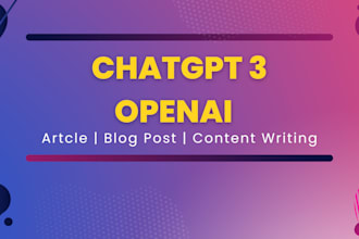 do chatgpt openai chat gpt article, blogposts, essays