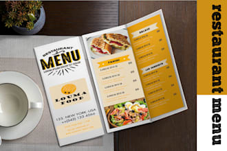 restaurant menu, food menu, food flyer, menu design