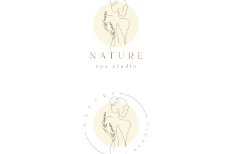 do premade minimalist woman spine botanical logo design