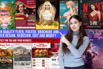 design, redesign, edit or modify flyer, poster and brochure