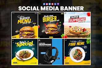 design eye catching banners, posts, ads, and facebook cover