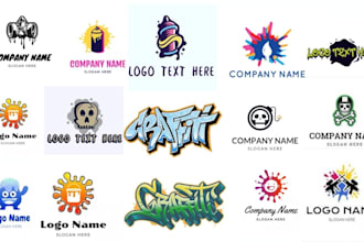 design graffiti, tshirt, snazzy street and y2k logo for your brand