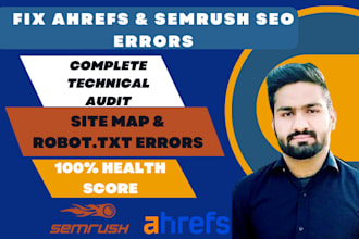 do website audit, fix ahref issues and semrush errors