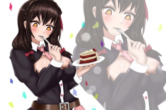 draw anime art sfw, nsfw, fanart, and character design
