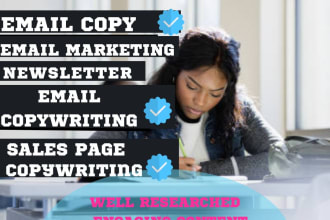 write persuasive sales email copy and do email copywriting for email marketing