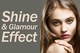 provide shine and glamour effect, modeling photo editing, and retouching