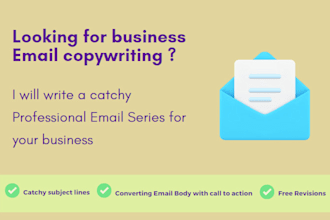 write a catchy email series to drive sales