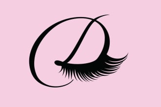 make an amazing eyelash logo illustration  design in 12 hours
