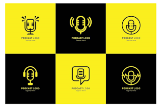 design podcast,cover art,microphone,speaker logo