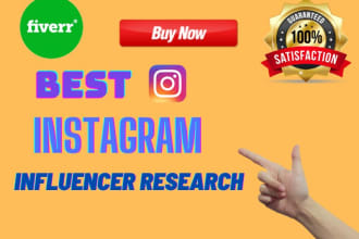 find best instagram influencer research