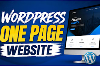 design wordpress landing page sales page or one page website