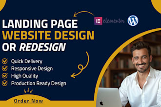 design wordpress landing page sales page or one page website