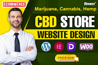 create wordpress cbd, cannabis, hemp, marijuana ecommerce website, online store