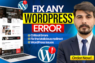 fix wordpress website responsiveness, errors, issues, bugs, and malware removal
