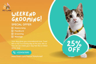 create a pet and animal care ,training, pet store, veterinarian website