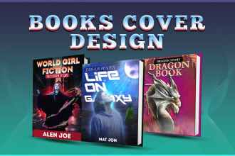 create fiction or nonfiction paperback, e book cover design