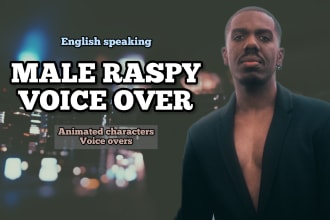 record a unique smooth raspy male voiceover