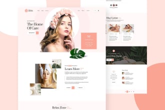 design skin care, makeup,spa, beauty saloon,cosmetics website