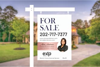 design amazing real estate realtor yard sign