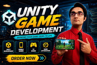 create 3d unity games for you