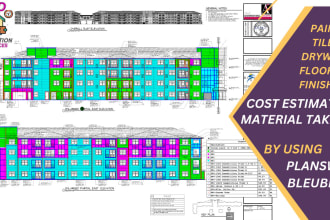 do flooring, drywall, and paint takeoffs for your bid