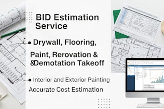 do flooring, drywall, and paint takeoffs for your bid