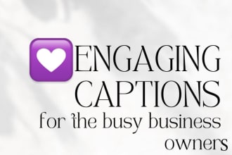 write captions for your instagram, facebook, tiktok, youtube posts