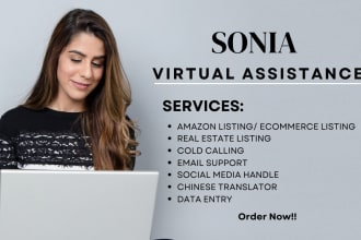 be your VA for amazon ecommerce listing or cold calling
