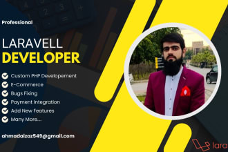 expert PHP developer for laravel projects, web development, features, bug fixes