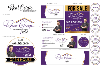 do signature real estate logo and branding kit for your business