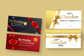 design creative gift card, gift voucher , gift coupon