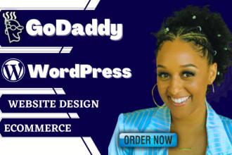 do godaddy website design or redesign with godaddy builder or wordpress website