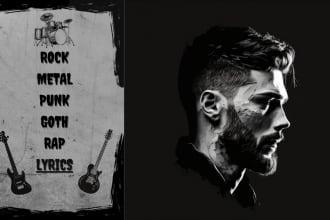 write lyrics for your metal, rock, punk, goth, rap song