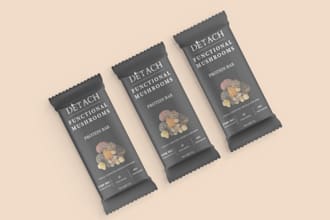 design protein bar packaging , premium chocolate wrapper  for you