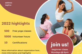 design a one page year in review for your nonprofit