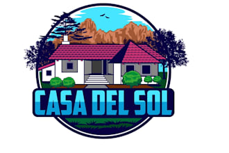create a timeless beautiful travel and hotel logo with
