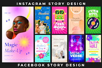 design facebook instagram stories posts and ads design