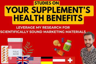 write on the health benefits of your supplement or service