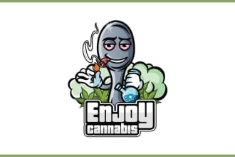 be make a premium quality cannabis, weed, hemp, brand logo